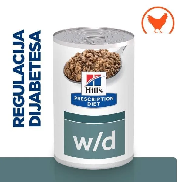 Hill's Prescription Diet w/d Diabetes Care Hrana za Pse s Piletinom 370 g