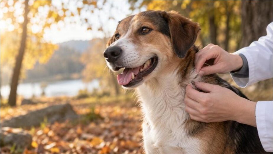 Zaštita od krpelja tijekom jeseni – veterinarski pregled psa